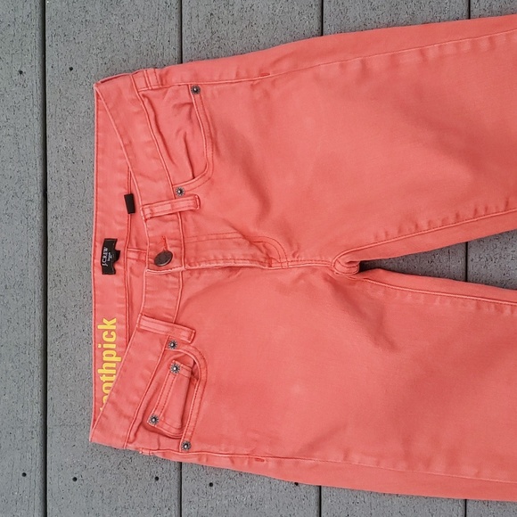 J. Crew Stretch Size 26 Toothpick Jeans | J.Crew Coral Colored Jeans Sty… - Picture 3 of 10